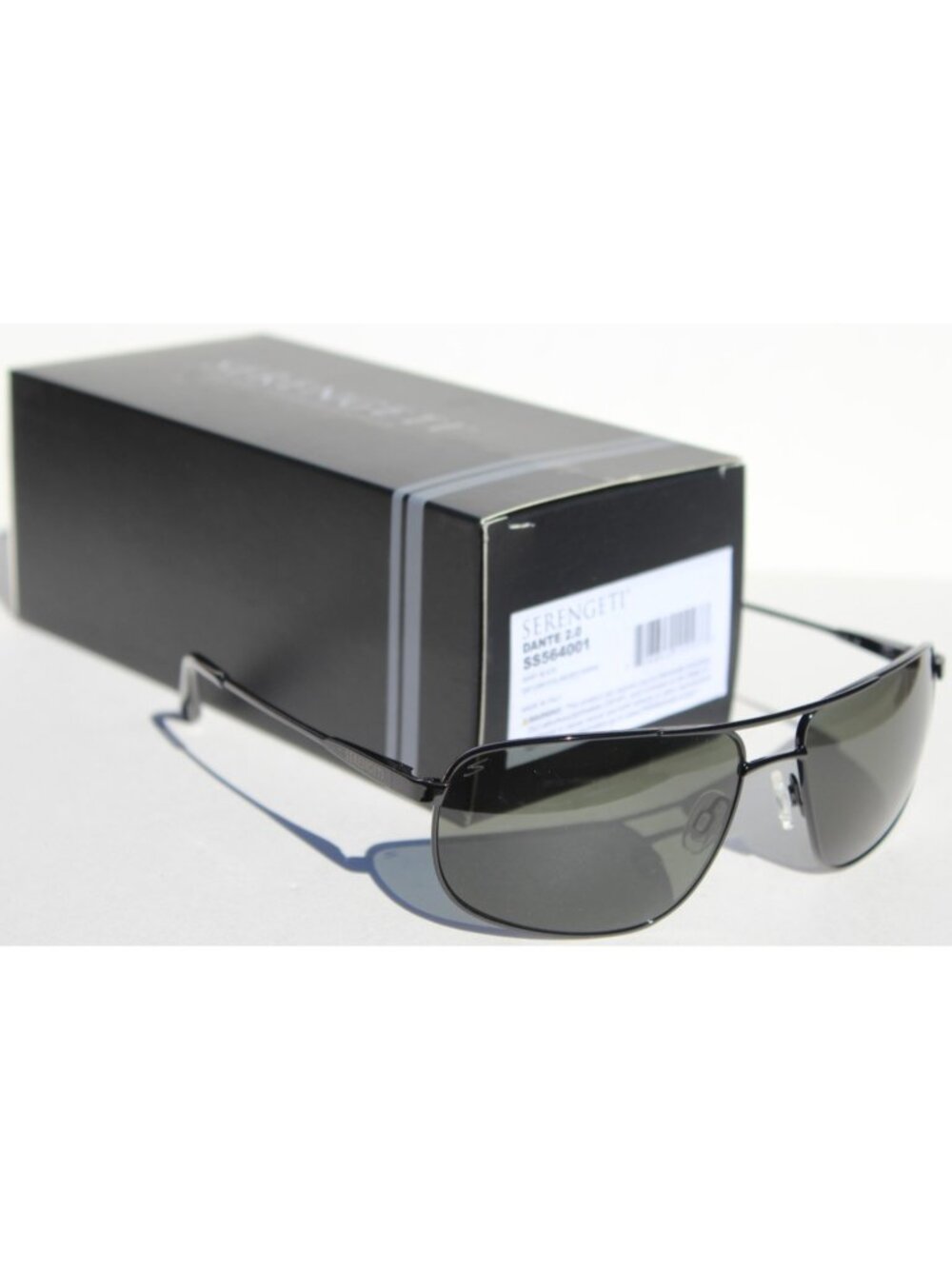 SERENGETI Dante 2.0 POLARIZED Sunglasses Shiny Black/Saturn 555nm SS564001 NEW